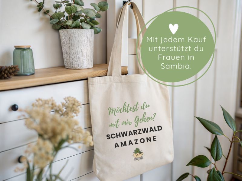 Tasche Schwarzwaldamazoe mit Spruch