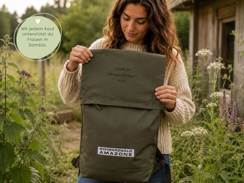 Rollup Rucksack Farbe Pinie